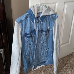 hollister jean jacket hoodie